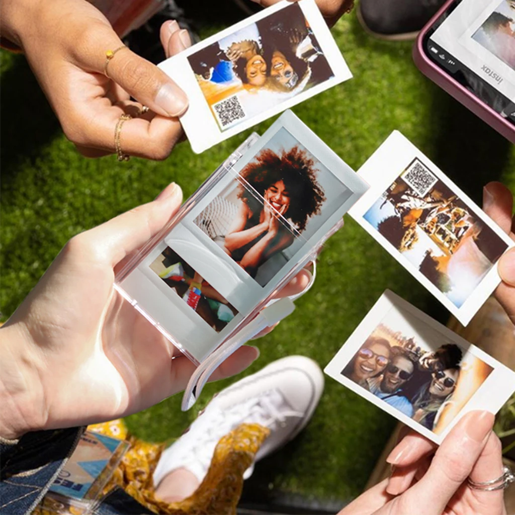 2023 CAIUL Блестящий Защитный Контейнер для хранения фото мороженого Instax mini Flim Bag брелок стол дисплей рамка держатель фотокарты