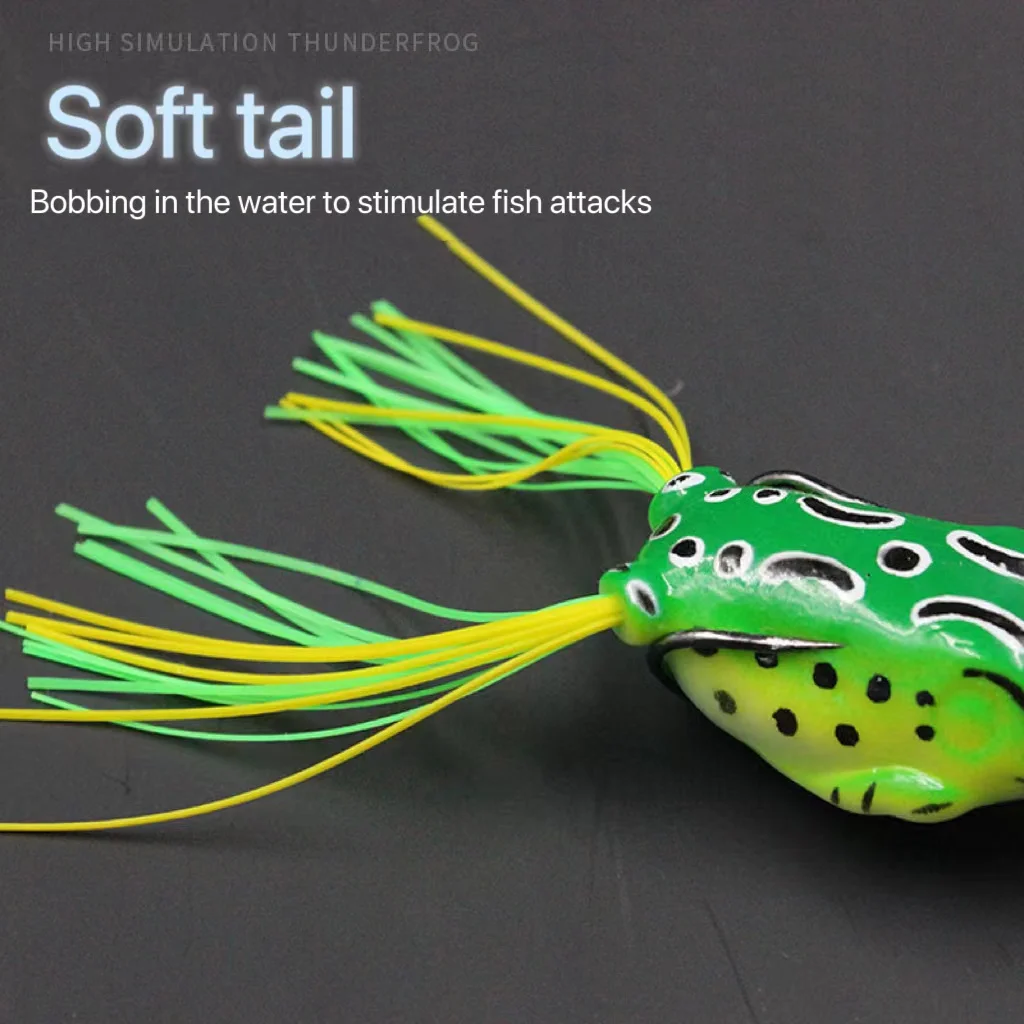 CustomizationSinking Artificial Thunder Frog 5 Colors Big And Medium Fishing Frog Hollow Body  Black Bass Fishing