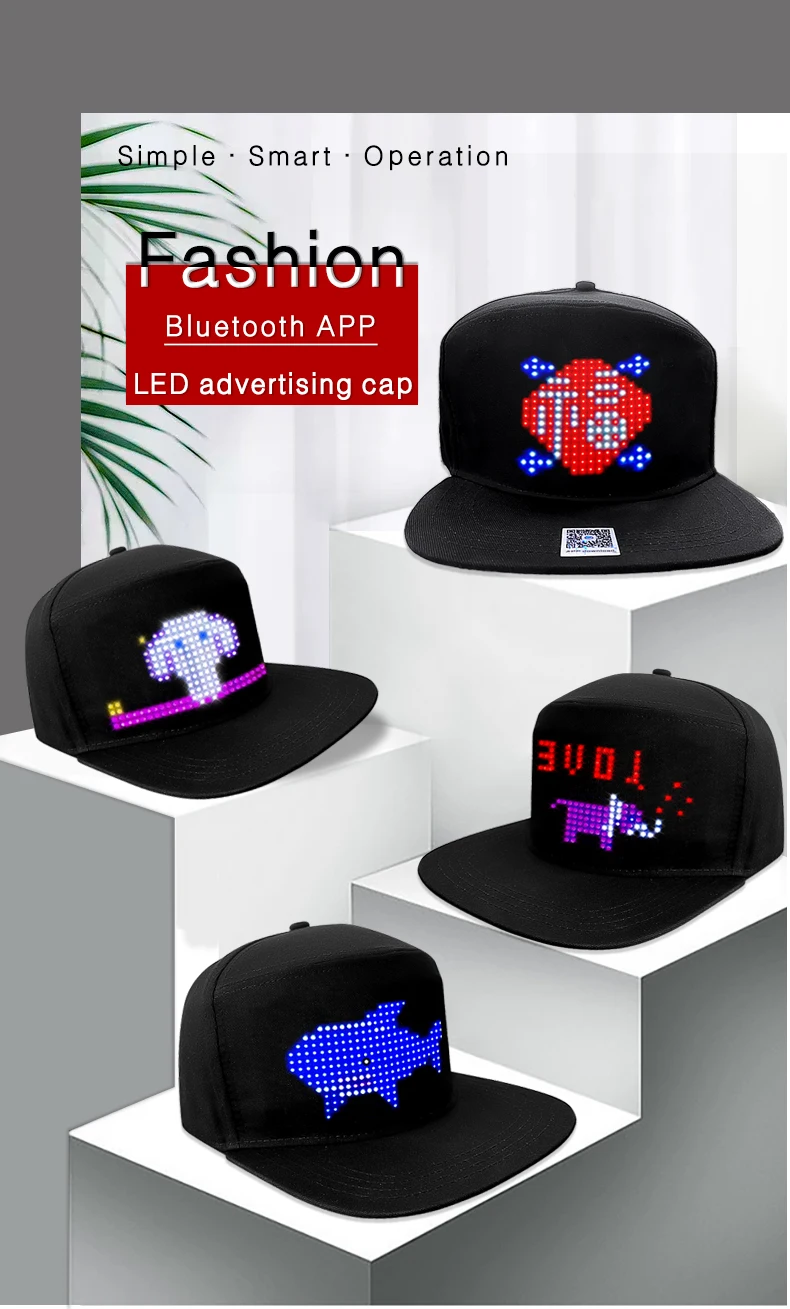 Sporting goods trucker cap LED cap for unusual new fitted hats LED hat for Dance