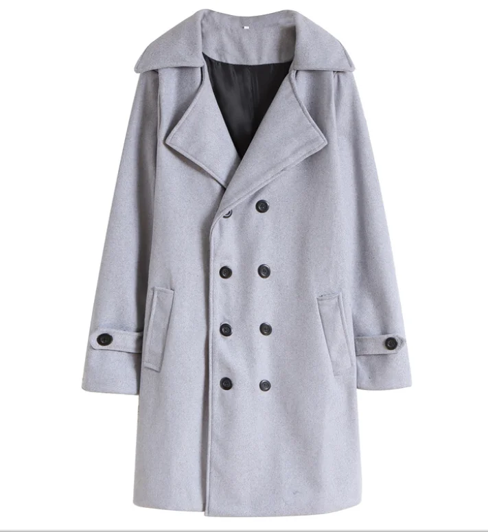 Liu Ming Cheap Wholesale Autumn Winter Thicken Men Button Plus Size XXXXL Trench Coat Long Jacket