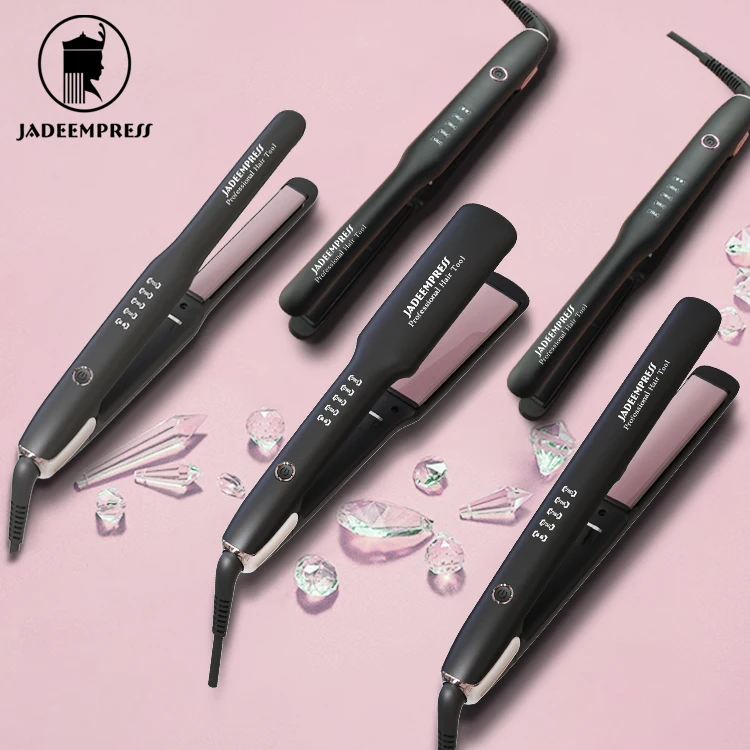 Wholesale Private Label Customize Pencil Irons 480 Deg 2Inch Titanium Blue Curved Flat Iron