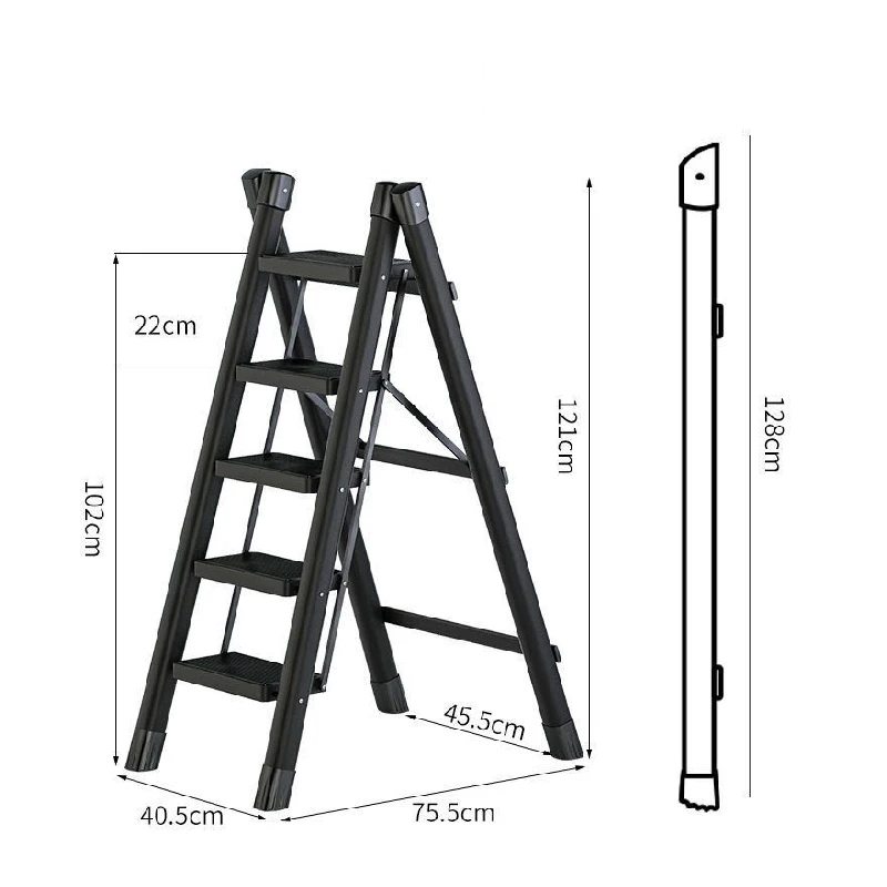 Steel Household Ladder Kitchen Small Floding Multipurpose Folding Step Stool 2 Step Ladder Plant Stand For Sale