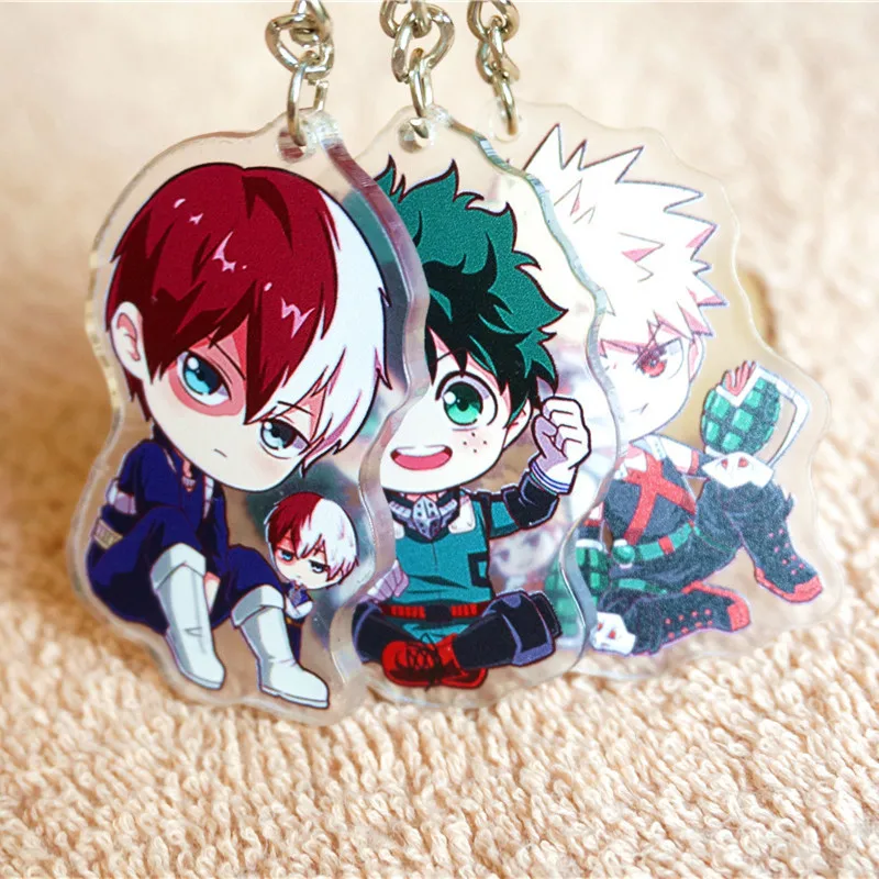 
 Оптовая продажа японского популярного аниме фигурка металлический крюк брелок my hero academic акриловый брелок  