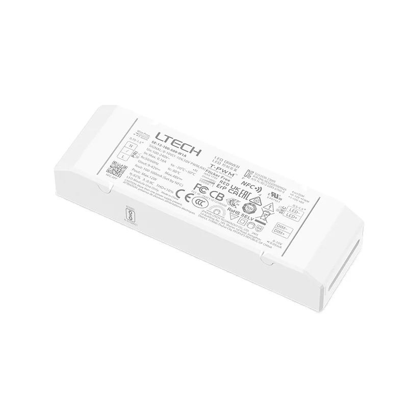 LTECH LED Driver  4 in 1 dimming 1-10V Intelligent LED Driver SE-12-100-500-W1A 12W 100mA to 500mA