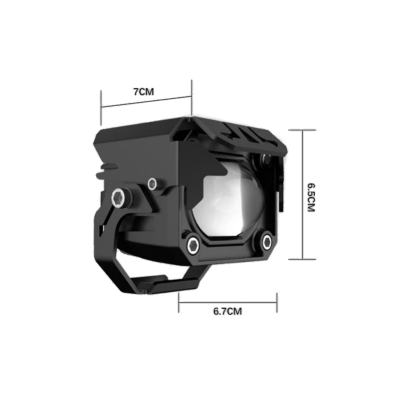SY87 Super Bright Auxiliary Spot Spotlight High Low Beam Dual Color Fog Light Projector Lens Mini Motorcycle Driving Lights