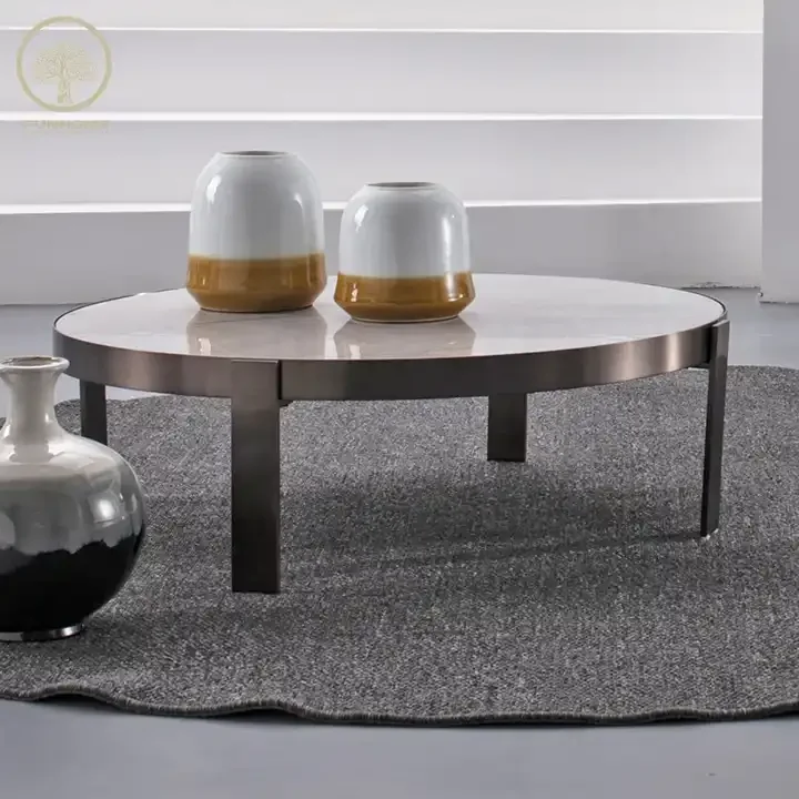 High quality nordic style rice while coffee table for homemade coffee dinning table