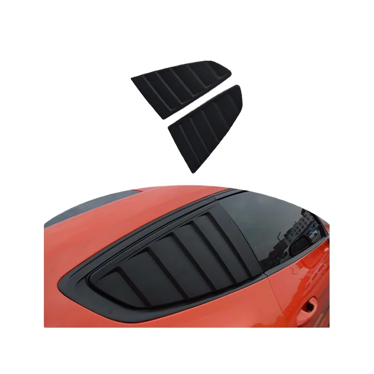Unpainted black Rear Side Window Vent Scoop Louver For Ford Mustang 2015 2016 2017 2018