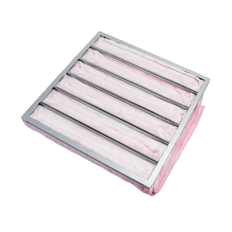 F8 high air permeability dust holding medium efficiency bag filter for clean room ventilation
