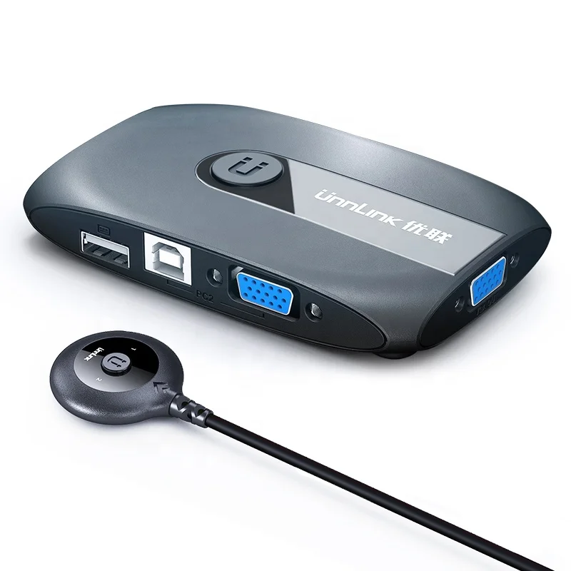Квм-переключатель Unnlink 2X1 VGA 1080P @ 60 Гц, 2 порта с расширенным контроллером