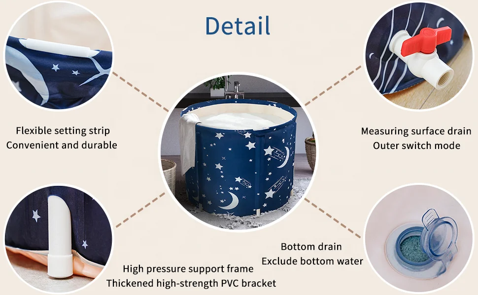 2020 AMAZON FOLDING PORTABLE ADULT KIDS SPA  BATH BARREL TUB