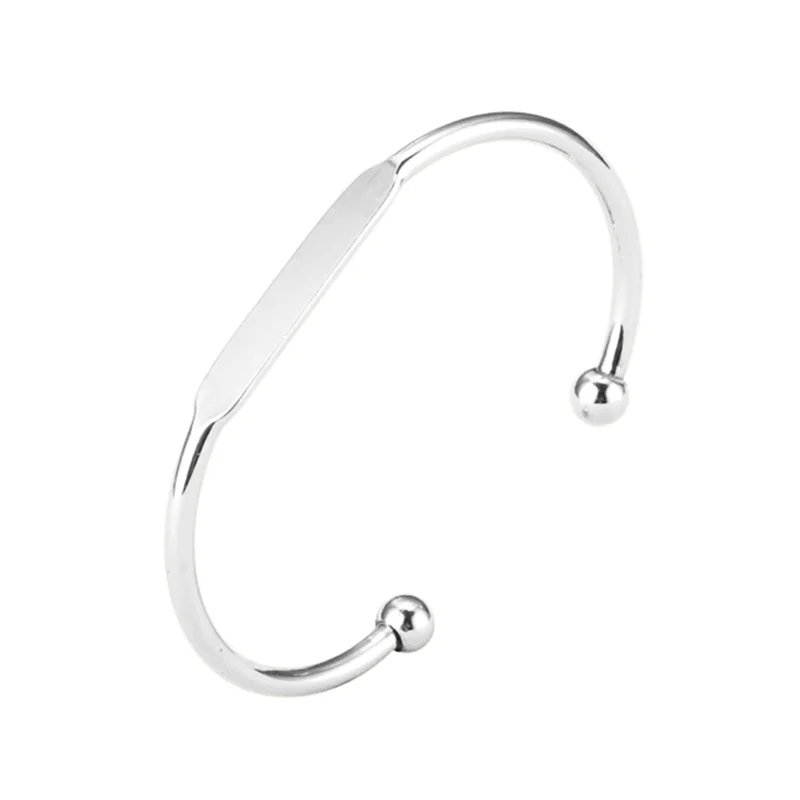 2020 Wholesale Cheap Price Personalized Stainless Steel Ball  Blank Bangle Bracelet Stainless Steel Jewelry for Women