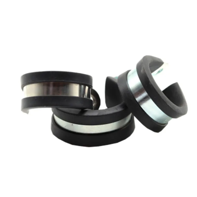 Stainless steel 201304 rubber lined single bolt pipe clamps
