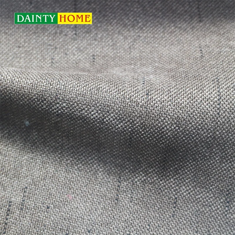 Factory supply fancy custom order pure color meteor hemp blackout window curtain for the living room and hotel