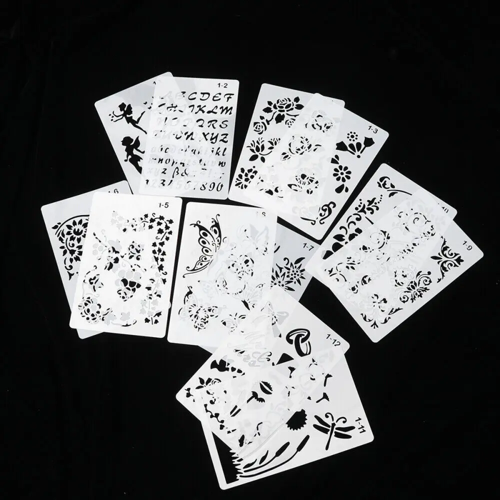 Wholesale custom Plastic Stencils Art Painting Template Student Stencil for Art And Craft Art Drawing