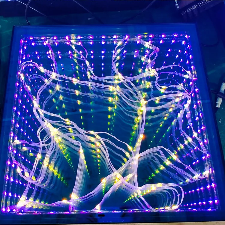 Wholesale price led starlight dance floor tiles sensor 3d glass led dance floor for weddings events