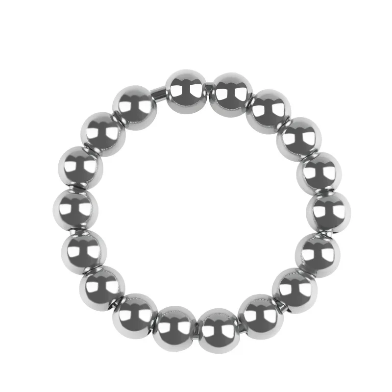 Metal Penis Ring Sex Toys for Men Male Delay Ejaculation Stainless Steel Cock Ring With Beads Glans Stimulator