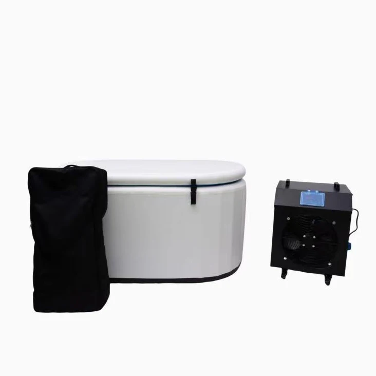 Custom Logo inflatable portable cold water bathtub ice barrel cold cold plunge tub kit with cooler