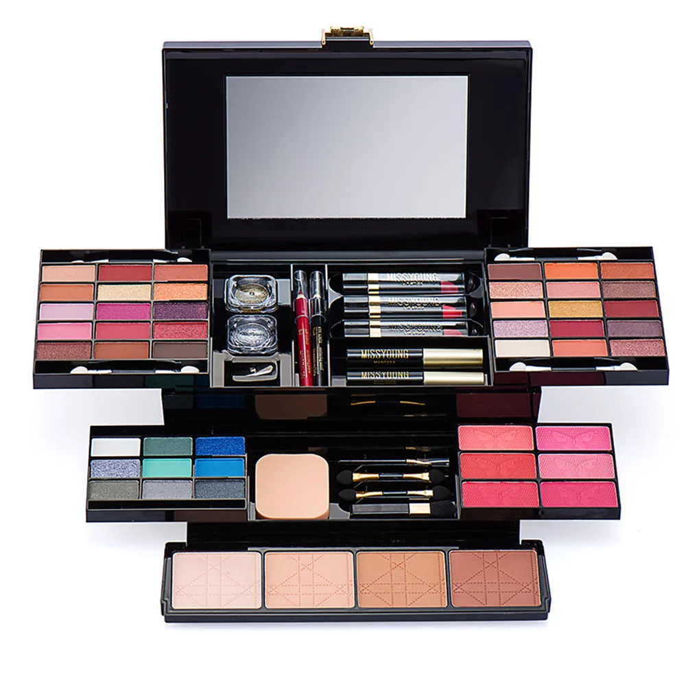 2025 Wholesale Eye Shadow Palette Lipstick Cosmetic Kit with Mirror Makeup Box Professional Makeup Sets