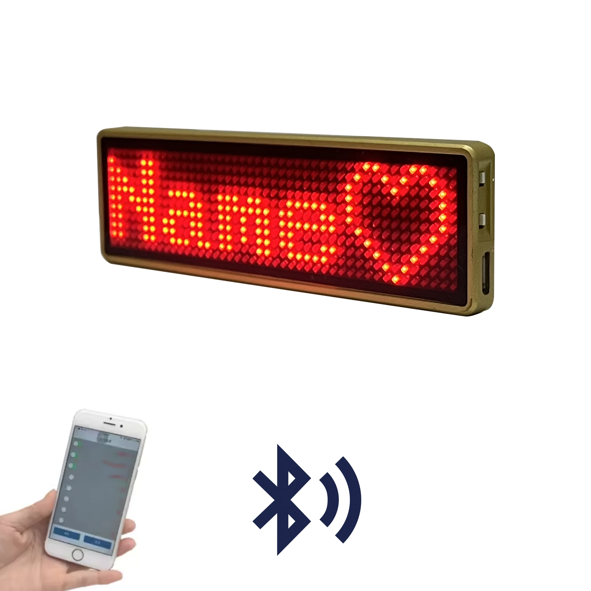 Wearable LED Name Plate Board Activity Information Employee Name Display Electronic LED Flash Badge