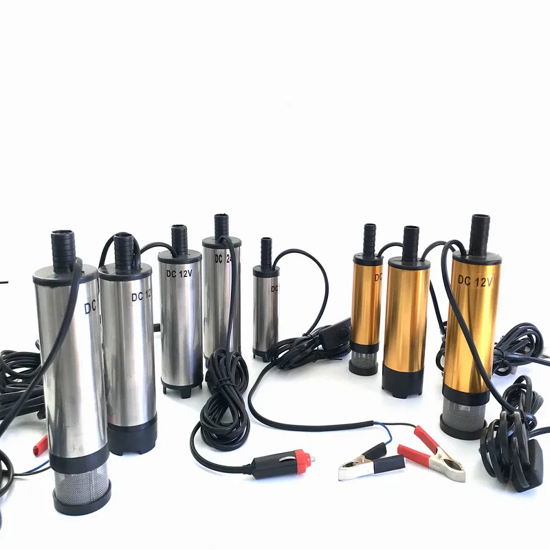 Portable Mini 12V DC Electric Submersible Diesel Oil Water Aluminum Alloy Fuel Transfer Pump