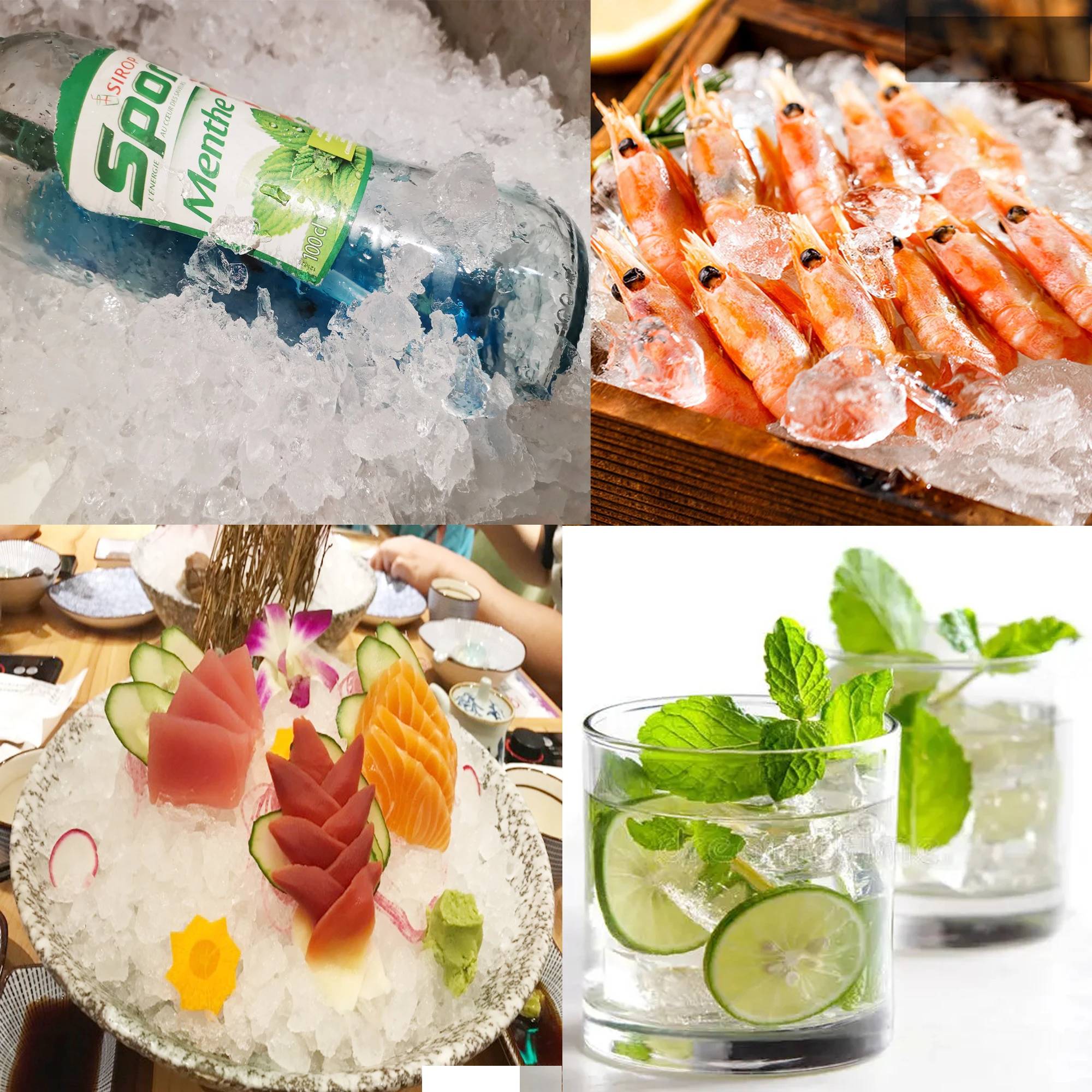 Excellent quality Milk tea shop restaurant supermarket Intelligent Control Strong Power Fully Automatic ice block machine maker