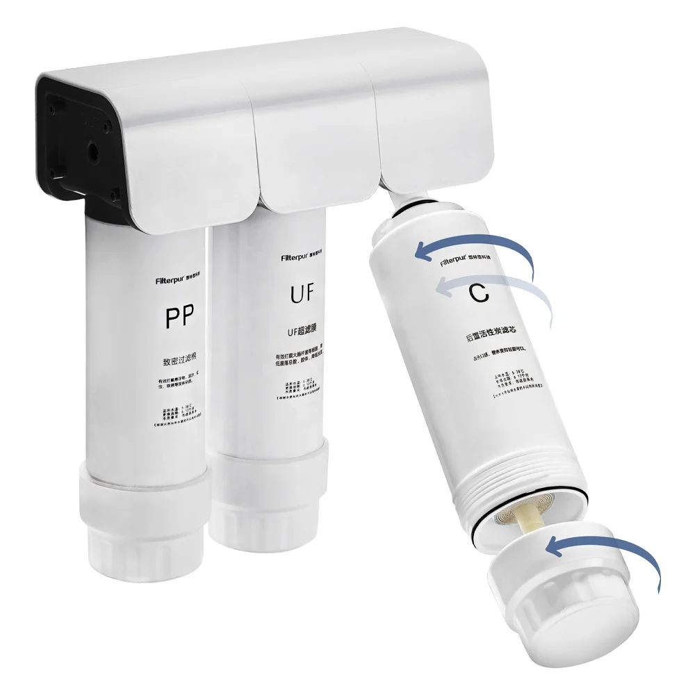 Filterpur Eco-friendly design Wall Mount 3 stages UF home water purifiers