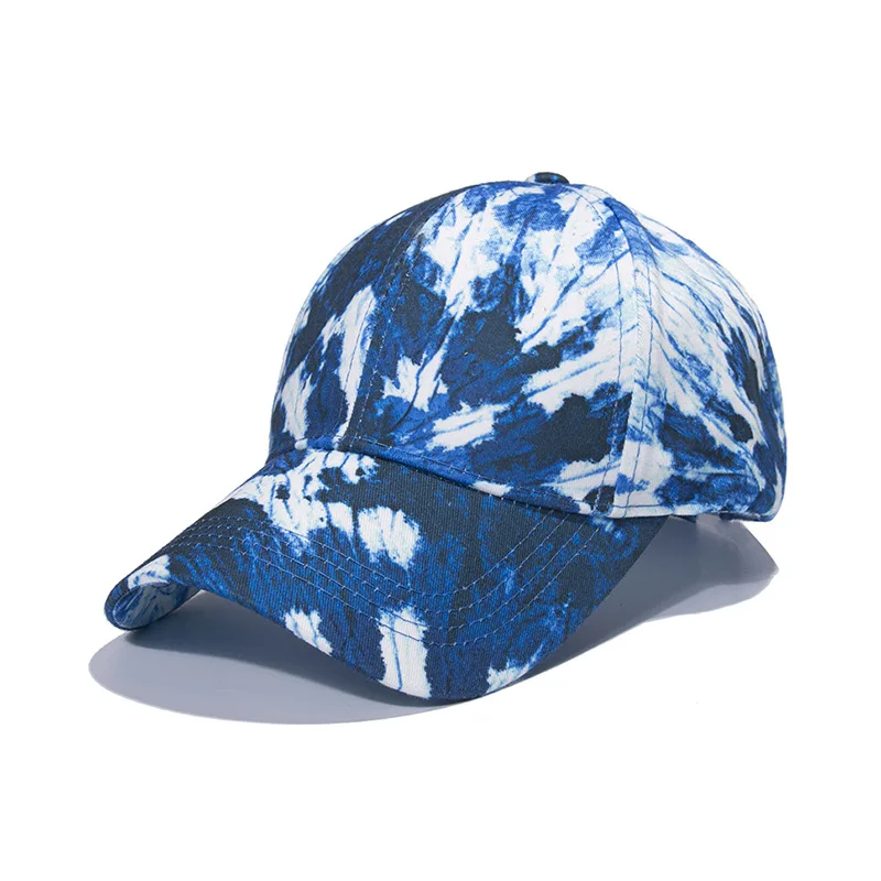 Factory Outlet Rainbow 3D Tie Dye Print Baseball Peaked Hat Lovers Couples Twill Sport 11 colors Hat