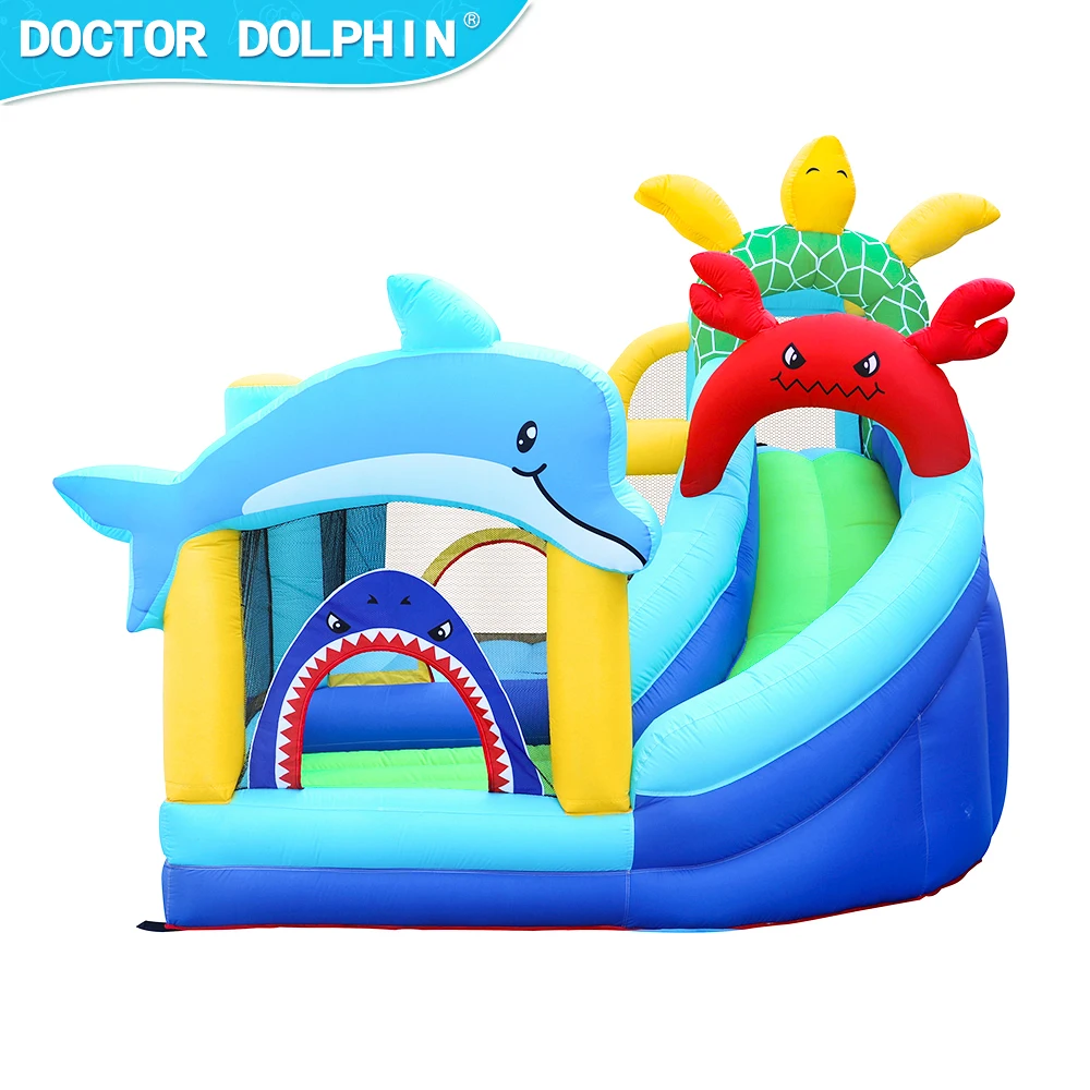 Doctor Dolphin party air castle jumper animal jumping castle house space walk inflatable bouncer
