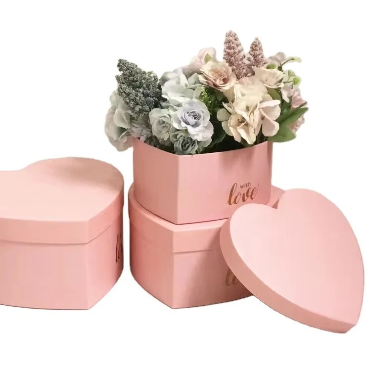 Heart Shaped Gift Box Gold Foil Embossing Matt Glossy Lamination UV Coating Varnishing Stamping-Premium Presentation Special