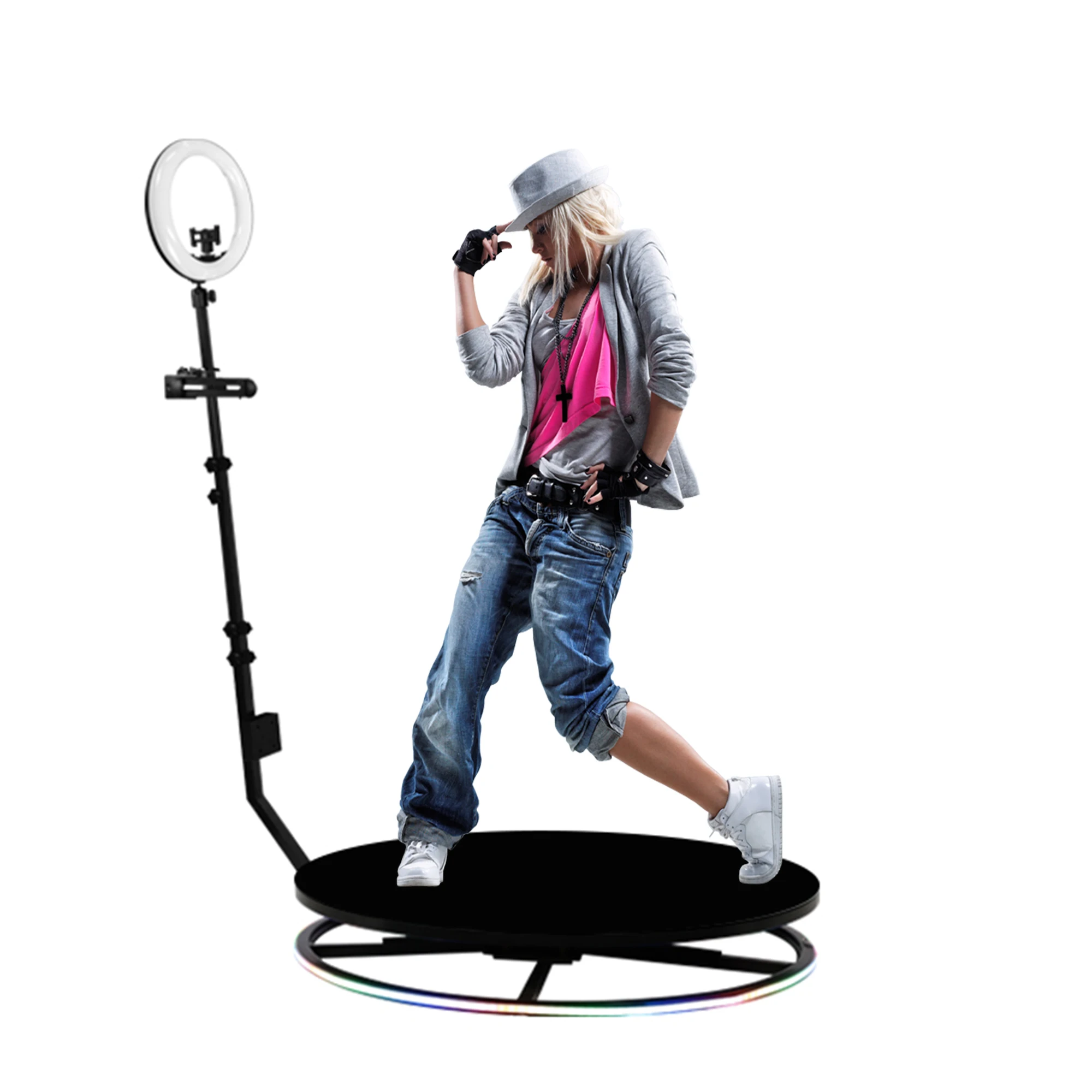 68cm 360 Rotating Camera Photo Booth Vending Machine 360 Video Booth Live Broadcast Platform