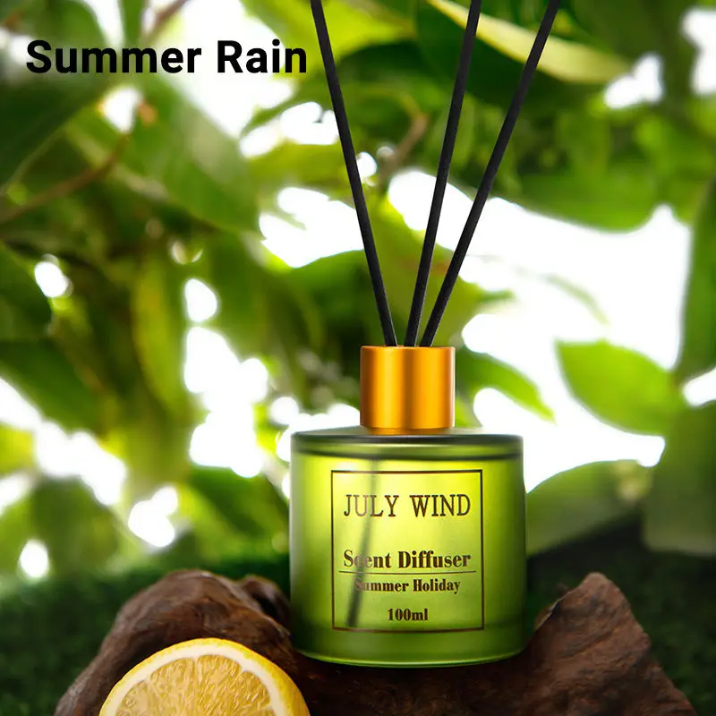 Luxury In-Room Aroma Frosted Glass Jar Perfume Diffuser Home Fragrance Indoor Nature Essential Oil Reed Diffuser With Gift Box