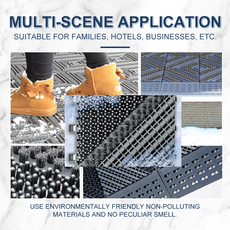 Manufacturer Durable Entrance Doormat Non-Slip Dirt Trapper Shock Mat Car Load bearing Floor Mat for Garage