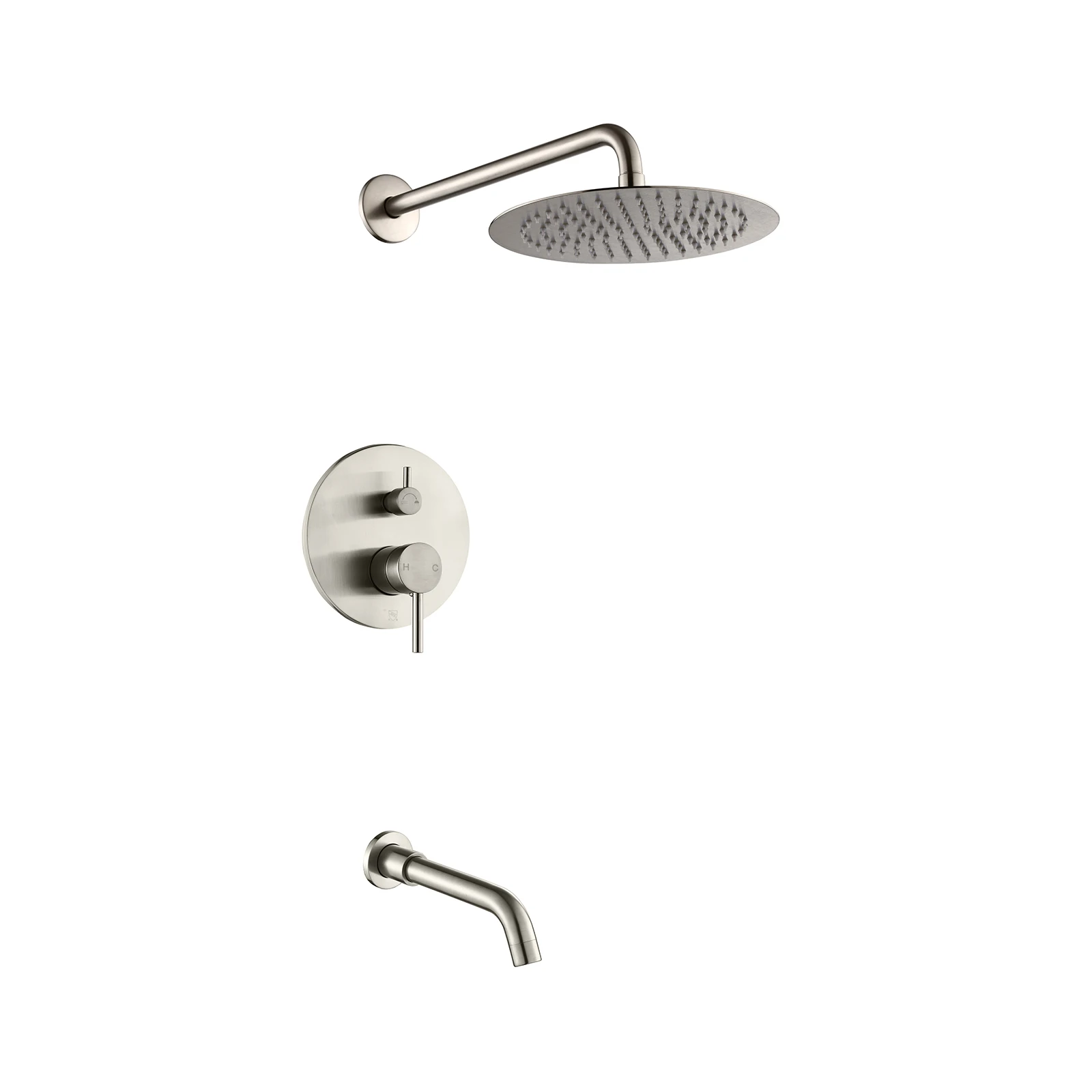 High Pressure Rain Shower Head and Handheld Sprayer Shower Fixtues 8 Inches Chrome Bathroom Water Shower Set System