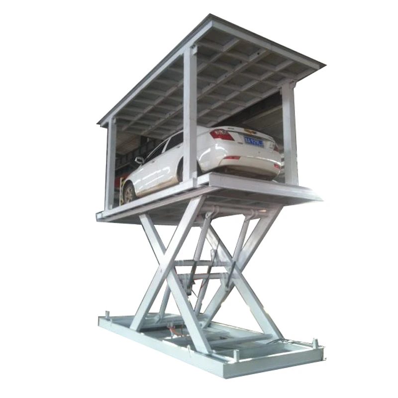 Hydraulic scissor car lift platform use for car parking and storage