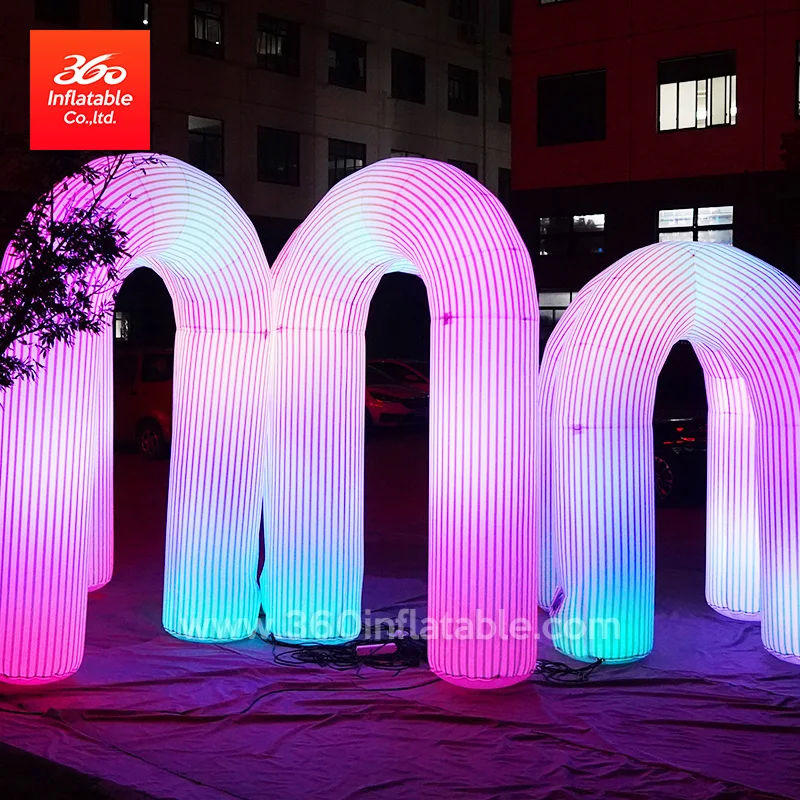 Good price outdoor wedding party decoration blow up archway  inflables advertising inflatable RGB led lighted arches