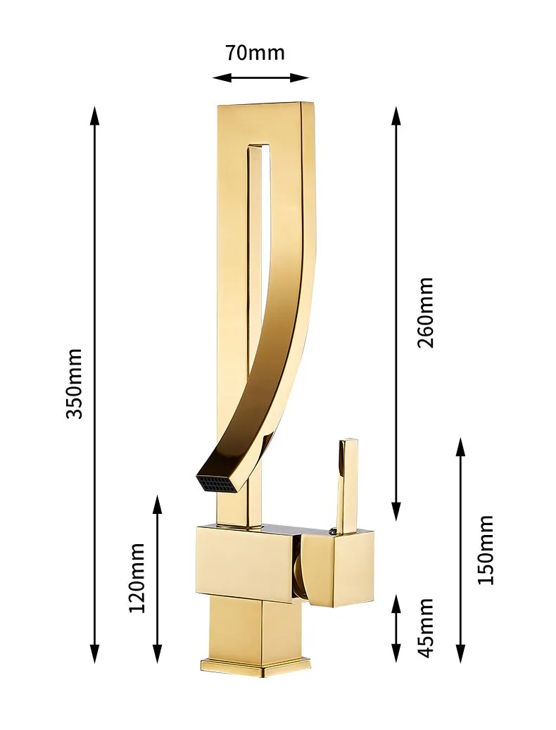 Hot Sale manufacturer bathroom gold wash basin faucet hot cold water tap art design Bathroom Basin Faucet