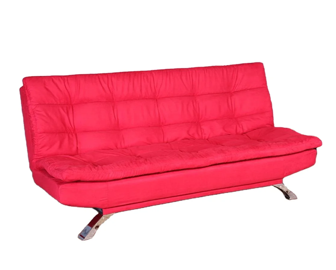Modern Fabric  Futon Sofa Furniture Fabric Sofa Cum Bed with Double Size Mattress