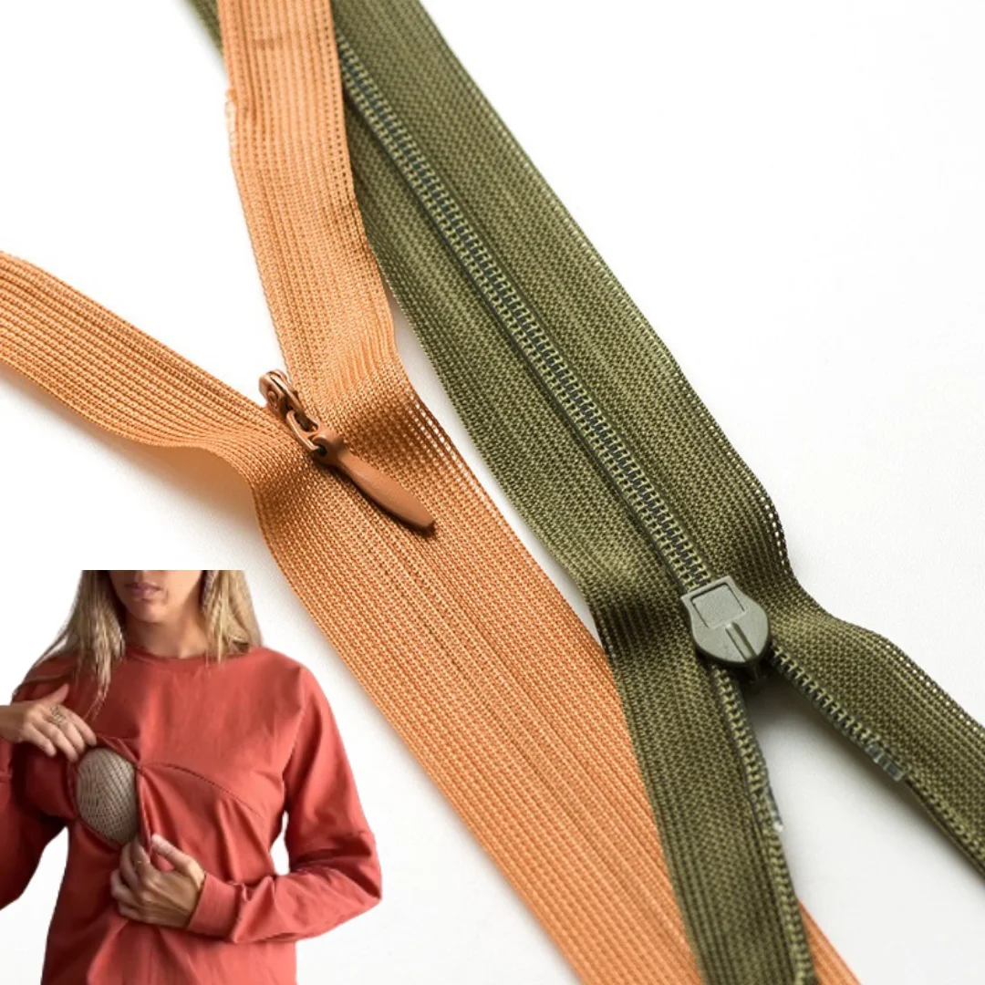 Factory Cheap Price Hidden Nylon Zippers Sewing Open End Invisible Zippers For clothing