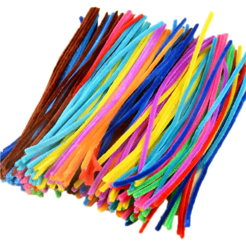 Multiple Colors Pipe Cleaners 100 Pieces Chenille Stems for DIY Art Decorations Creative Craft (6mm X 12 Inch)