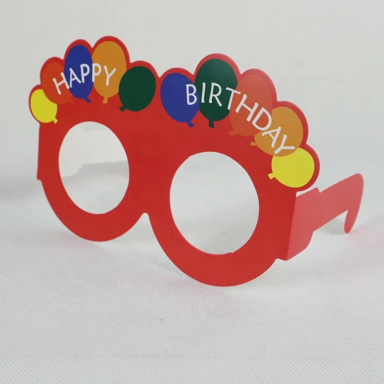 Custom Cartoon Personality Paper Glasses Birthday Party Decoration for Babies and Kids Creative Sunglasses