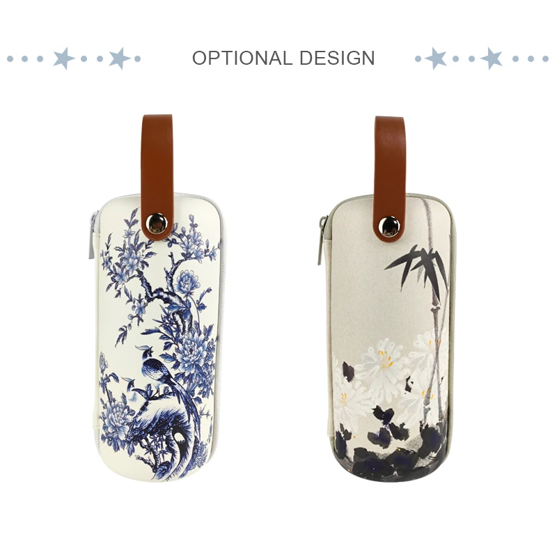 Custom Different Shape Shockproof EVA Tea Case Storage Zipper Chinese Style EVA Tea Bags