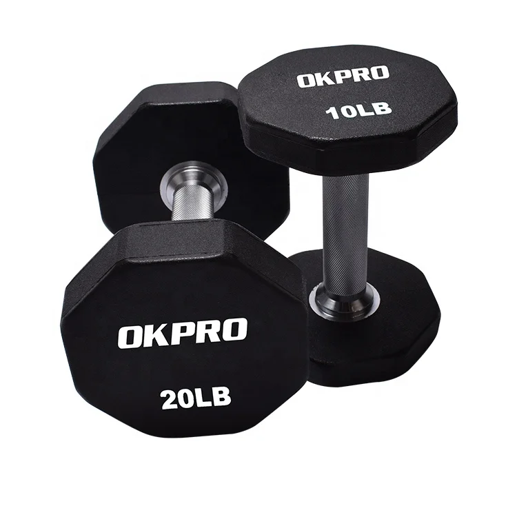 OKPRO оптовая продажа для фитнеса тренажерного зала коммерческие гантели из уретана и