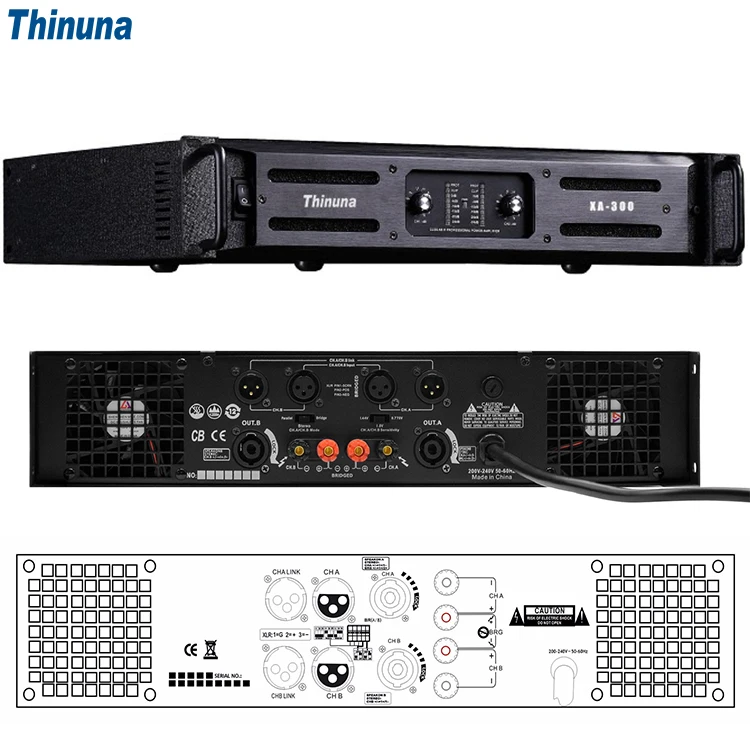 Thinuna XA-300/450/600 20 Гц-20 кГц высокопроизводительный 2 CH 300 Вт 450 усилитель класса AB 10000 Профессиональный мощности