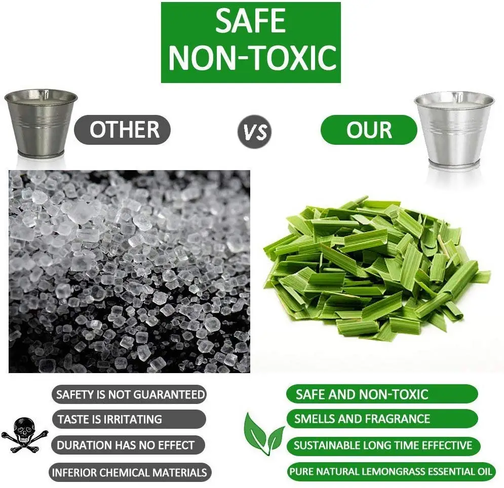 
High Quality Natural Soy Wax Paraffin Wax Travel Mosquito Repellent Bucket Outdoor Citronella Candle Set Of 8 