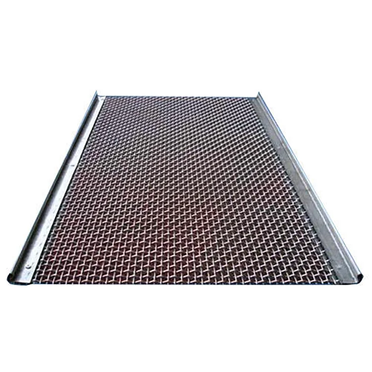 65MN Stainless steel Replacement crimped wire mesh sand gravel crusher hooked vibrating sieve screen for Mining and