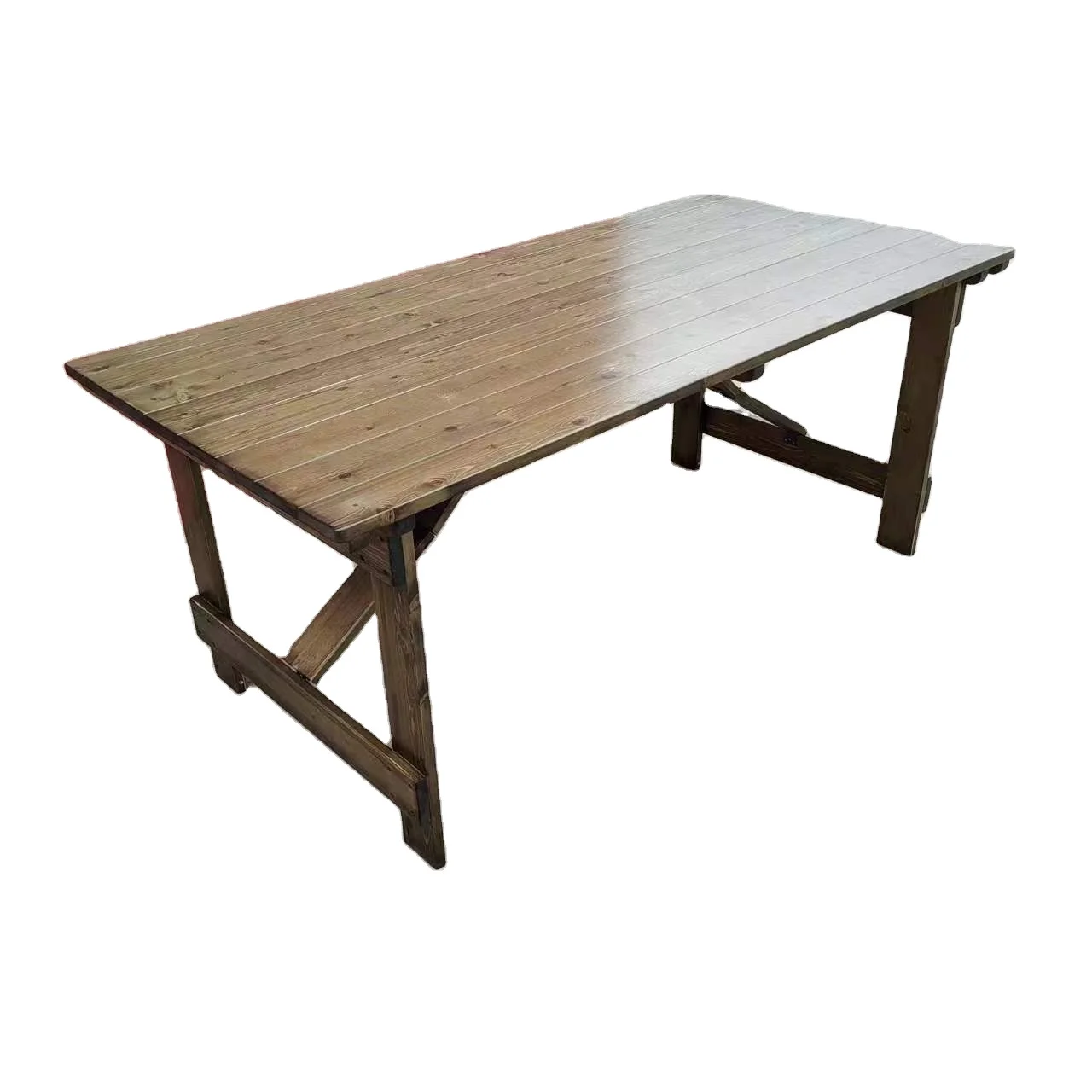 UK style Simple design Solid wood  FarmHouse Table with Foldable legs