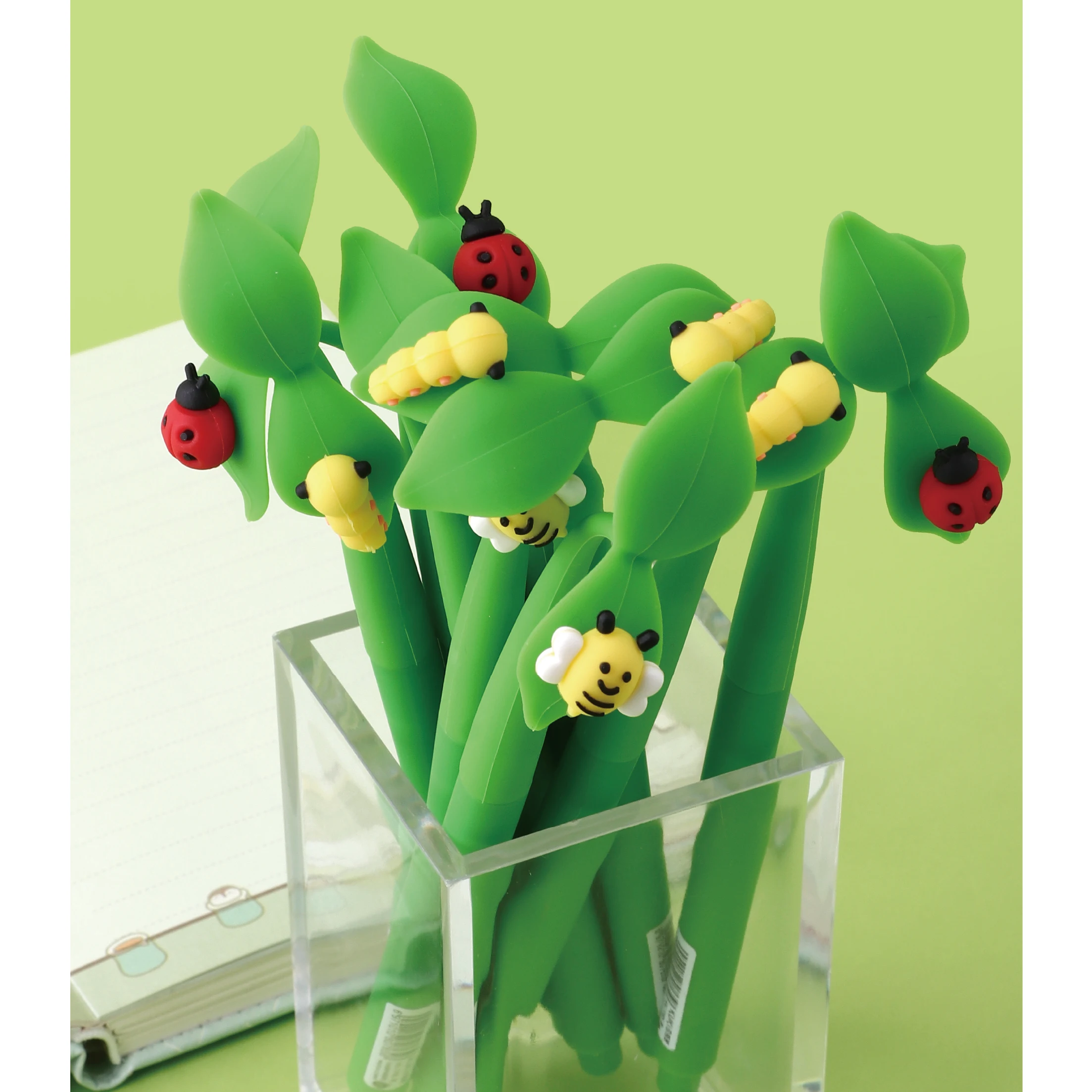 New Arrivals Insect Leaf Shaker Shaped Pen For School Stationery Cute And Kawaii Wholesale Gel Pen Supplier