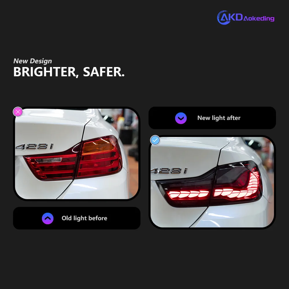 Taillights For F32 F82 M4 GTS OLED Type Tail Light Rear Lamp LED DRL Running Signal Brake Reversing Parking Lighthouse Facelift