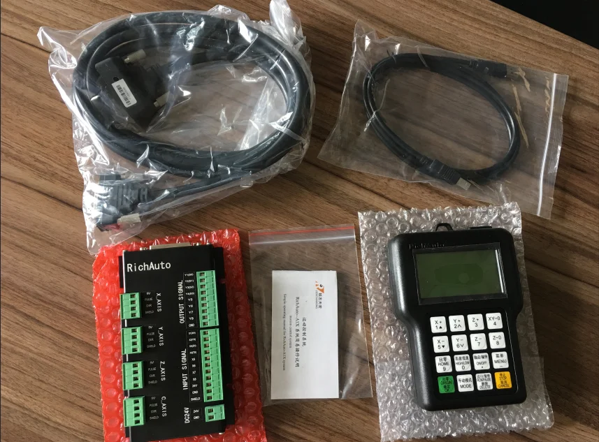 1325 4 оси ЧПУ система управления движением Пекин Richauto DSP контроллер ЧПУ ручной контроллер для резьба по дереву фрезерный станок с цифровым управлением