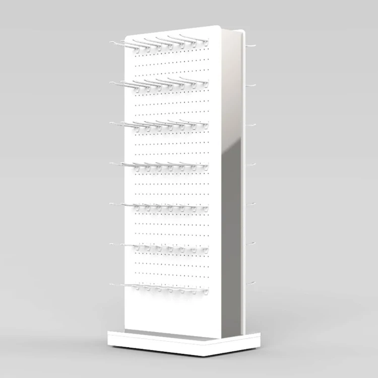 Double Side Pegboard Hooks Rotating Display Stand for Homeware Products
